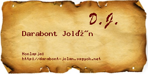 Darabont Jolán névjegykártya