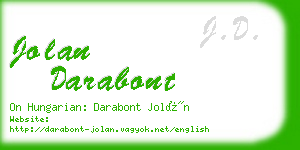 jolan darabont business card